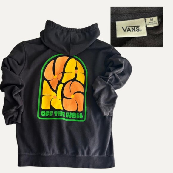 Vans Black Retro Logo Hoodie – Size M - Picture 2 of 2